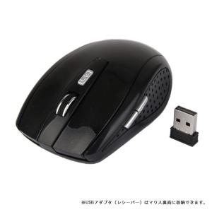 マウス ワイヤレスマウス USB 光学式 6ボタン マウス 無線 2.4 (ブラック) _