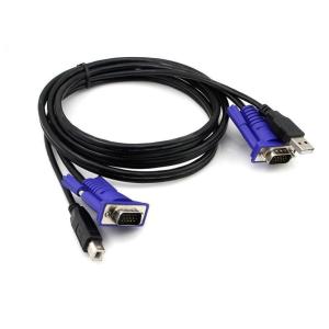 【並行輸入品】パソコン自動切替器専用 KVMケーブル USB A/D-Sub 15ピン(オス)-US...