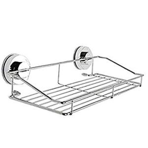 【並行輸入品】ステンレス どこでもラック Mサイズ 吸盤 お風呂 キッチン 棚 置き場 収納 シャンプー 調味料 浴室 __