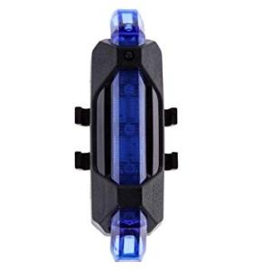 USB充電式 セーフティライト 自転車 リアライト テールライト LEDライト 高輝度 (ブルー) _
