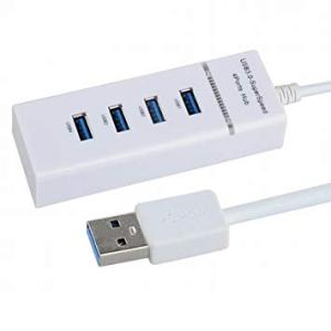 【並行輸入品】USB3.0/4ポート USBハブ アズールライン ホワイト _