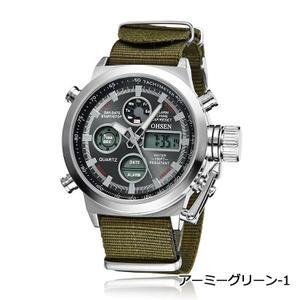 Ohsen 腕時計 アーミーグリーン1 防水 メンズ Ledライト スポーツ アラーム 日付曜日 クロノグラフ 多機能ウォッチ Youshowshop 通販 Yahoo ショッピング