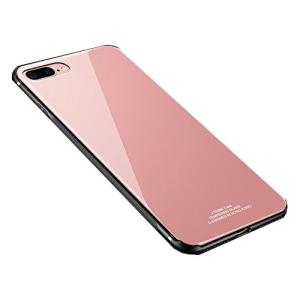 iPhone7Plus 8Plus 保護ケース 強化ガラス (ピンク) _｜vaps