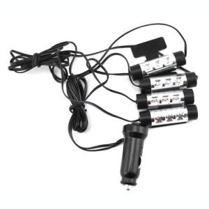 車載用 ブルーLED フロアライト 4ユニット×3LED _.