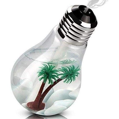 電球型 卓上加湿器 超音波式 大容量 400ml LED搭載 7色変化 静音 _