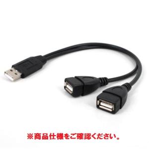 【並行輸入品】USB2.0 二股分岐ケーブル データ転送充電端子&amp;充電端子 最大500mA (オス-...