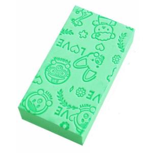 【並行輸入品】ベビー バススポンジ 子供用 お風呂スポンジ グリーン 吸水性 赤ちゃん 大人 両用 _