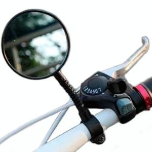 【並行輸入品】自転車用バックミラー 平面鏡 安全ミラー リアミラー 反射板付き リアビューミラー ハンドルバーミラー _