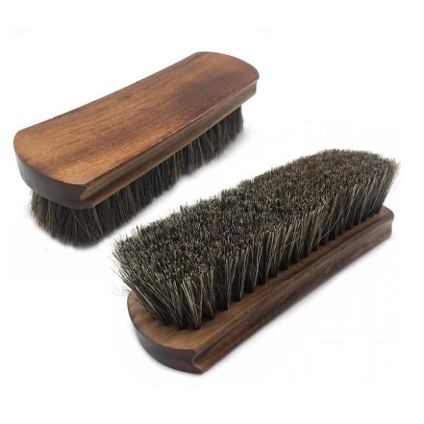 【並行輸入品】馬毛 靴ブラシ 17cm 無垢材 革 ブーツ レザー製品 手入れ メンテナンス レザー...