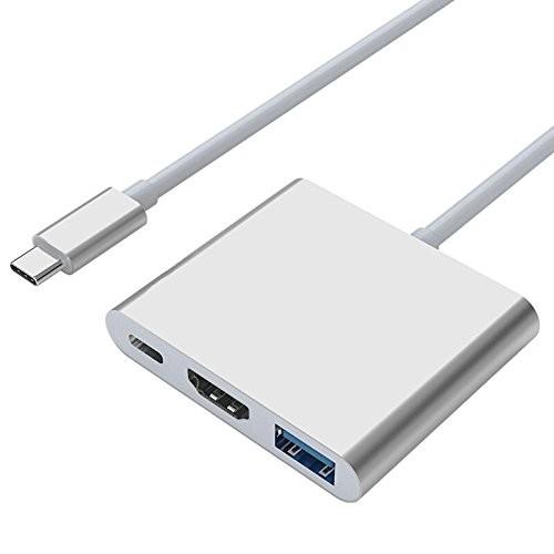 Type-C to HDMI 変換アダプター HDMI USB3.0 Type-Cハブ変換3in1 ...