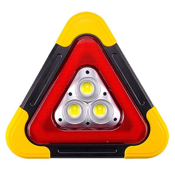【並行輸入品】車用 ソーラー充電/USB充電 非常灯 三角表示板 停止表示板 COB LED イエロ...