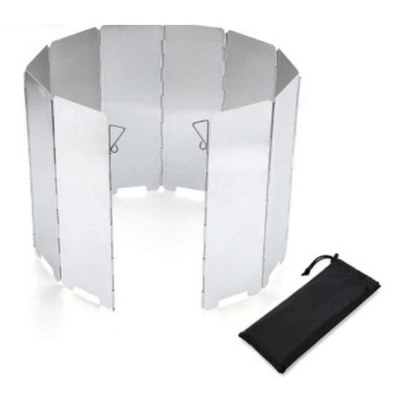 【並行輸入品】折り畳み式 ウインドスクリーン 10枚板 風除板 防風板 アルミ製 延長版 軽量 収納...