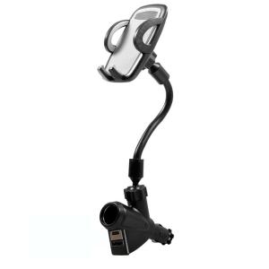 【並行輸入品】シガーソケット付き 車載スマホスタンド 360度回転 Type-C Type-A 充電 12V/24V フレキシブルアーム スマホホルダー __