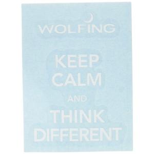 WOLFING アートステッカー スキンシール Keep Calm and Think Different ホワイト iPhone7 167 _