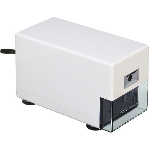 デビカ 電動シャープナー ホワイト 鉛筆削り ムダ削り オートストッパー オーバーヒート防止 3種鉛...