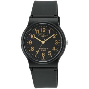 CITIZEN Q&Q 腕時計 Falcon  アナログ表示 10気圧防水 ブラック×ゴールド VP46-853 _