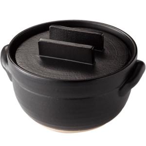 メイダイ 電子レンジも直火もOK 「おひつ」にもなる 美味しく炊ける「釜戸炊飯器」 1合~3合 ブラック __