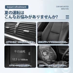 車載扇風機 後部座席 車内 ヘッドレスト 座席...の詳細画像1
