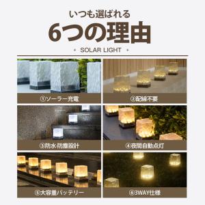 ソーラーライト 8LED ガーデンライト 2個...の詳細画像1