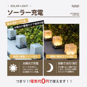 ソーラーライト 8LED ガーデンライト 2個...の詳細画像2