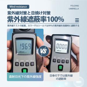 日傘 折りたたみ傘 完全遮光 8本骨 遮光率1...の詳細画像3