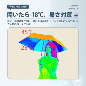 日傘 折りたたみ傘 完全遮光 8本骨 遮光率1...の詳細画像4