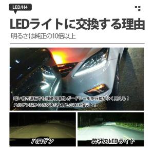 H4 LEDヘッドライト 車 バイク用 2個入...の詳細画像2