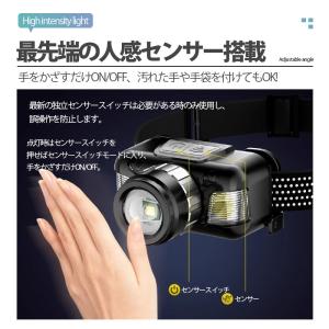 ヘッドライト 充電式 LED 作業用 ヘッドラ...の詳細画像3