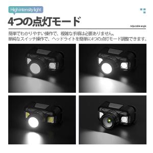 ヘッドライト 充電式 LED 作業用 ヘッドラ...の詳細画像4