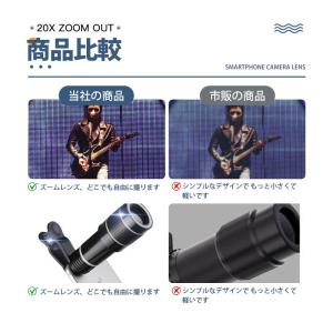 スマホ用レンズ 望遠レンズ 20倍 クリップ式...の詳細画像5