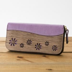 genten（ゲンテン） genten 44810 カレイド ラウンド長財布 本革 