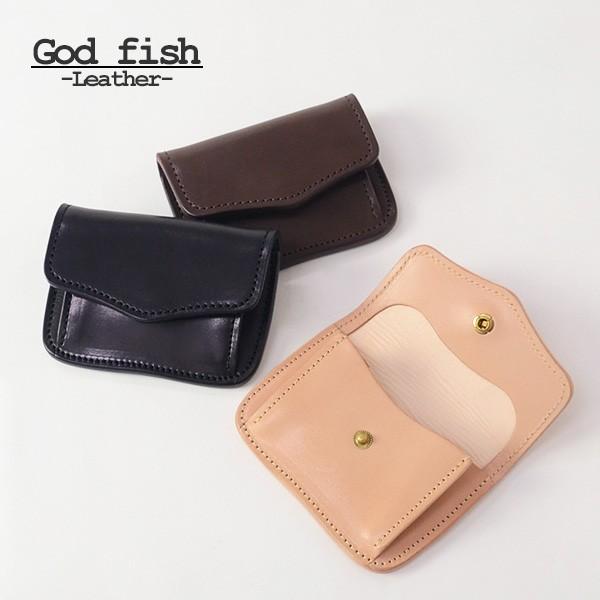 コインケース メンズ 本革 日本製 GOD FISH ゴッドフィッシュ GF-C サドルレザー ミシ...