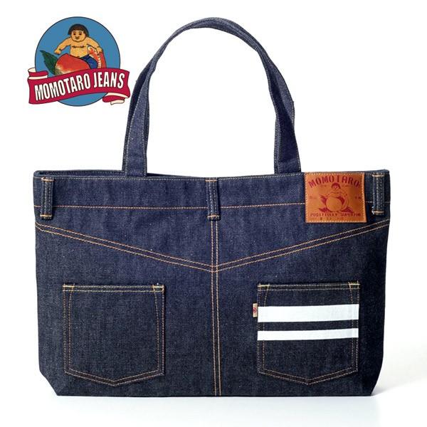 桃太郎ジーンズ MOMOTARO JEANS B-11-S 出陣デニム トートバッグ ジーンズ 中古...