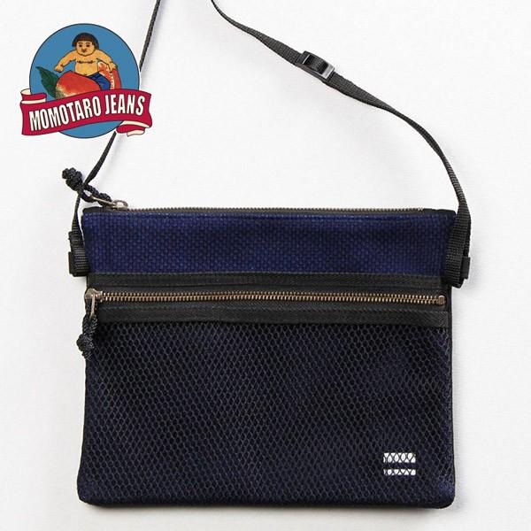 桃太郎ジーンズ サコッシュ 鞄 バッグ メンズ 岡山 MOMOTARO JEANS B-27 刺し子...