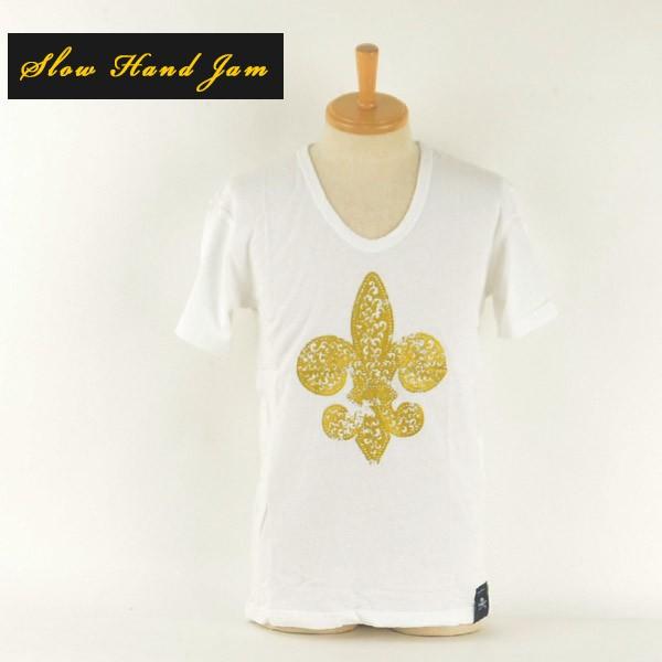 Slow Hand Jam スロウハンドジャム 220031 アイリスプリントTシャツ メンズ  得...