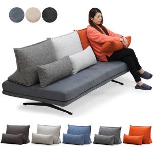 ソファー ソファーベッド シングル 3人掛け モダン おしゃれ 選べるクッション グレー アイボリー