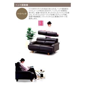 日曜日P 最大15%〜ハイバックソファー 2人...の詳細画像3