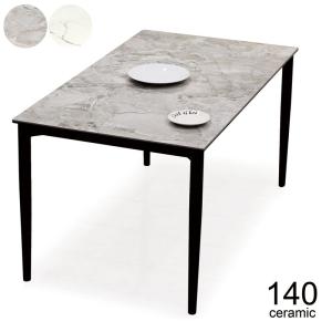 セラミックテーブル 大理石調 ダイニングテーブル 140cm 4人掛け 白 グレー おしゃれ 北欧 ceramic