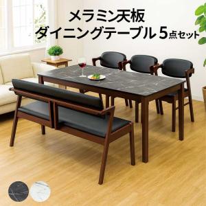 ダイニングテーブルセット 6人 ベンチ おしゃれ...の商品画像