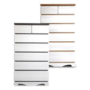 桐材 タンス チェスト ハイチェスト 幅70 7段 白 大容量 引き出し 収納