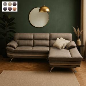 ブラウン コーナーソファ L字型 ファブリック variefurni_tk-074