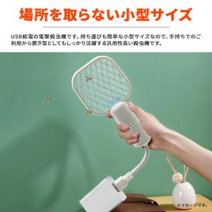 小型 電撃殺虫機 蚊取りラケット 電撃殺虫ラケ...の詳細画像1