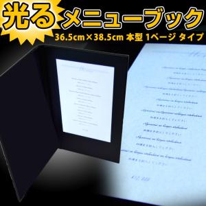 LED メニューブック 2ページ 本型 29.5×38cm 充電式 おしゃれ 光る