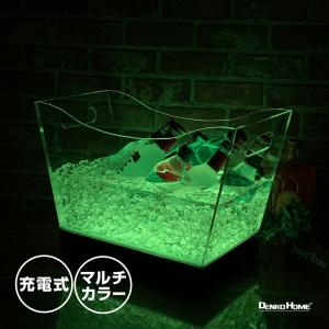 光る ワインクーラー 特大型 タワー型 充電 アクリル リモコン