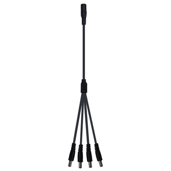 汎用 DC分岐ケーブル 4分岐 外径5.5mm 内径2.1mm LEDテープ 防犯カメラ DCジャッ...