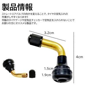 2個入 L型エアバルブ PVR-70 ゴムバル...の詳細画像1