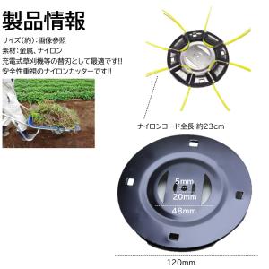 ナイロンカッター 1枚 ディスク型 取付穴径5...の詳細画像1