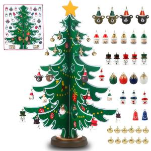 クリスマスツリー Setiepp 卓上 立体 木製ミニツリー 高さ35cm おしゃれ 装飾 クリスマスデコレーション 置物 クリスマス飾り
