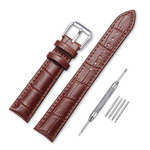 時計バンド 鰐皮紋様 レザー腕時計交換用ベルト 12mm 14mm 16mm 18mm 20mm 22mm 24mm おしゃれ 耐水性 スポ