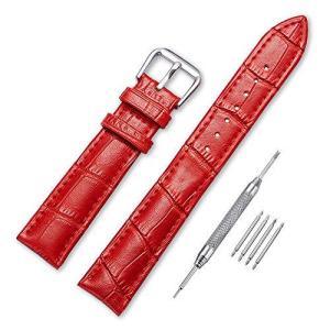 時計バンド 鰐皮紋様 レザー腕時計交換用本革ベルト 12mm 14mm 16mm 18mm 20mm 22mm 24mm おしゃれ 耐水性